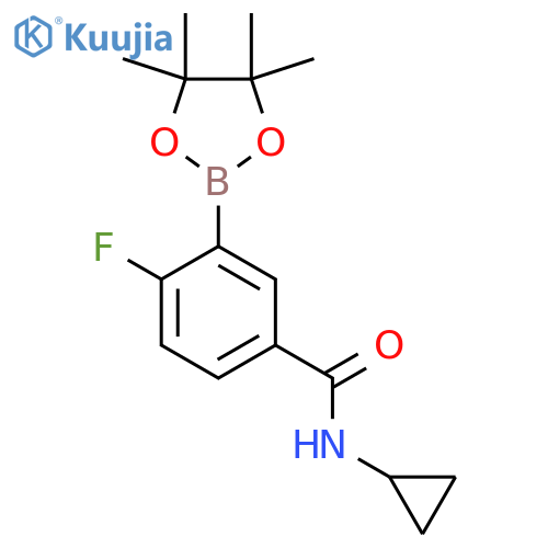 N-Cyclopropyl-4-fluoro-3-(4,4,5,5-tetramethyl-[1,3,2]dioxaborolan-2-yl)-benzamide structure