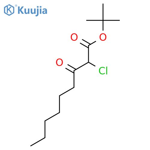 Nonanoic acid, 2-chloro-3-oxo-, 1,1-dimethylethyl ester structure