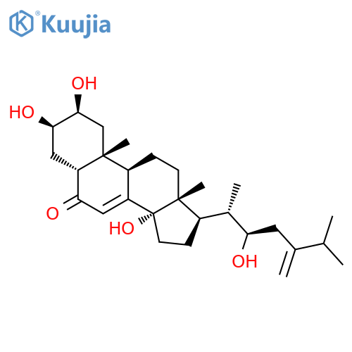 Ergosta-7,24(28)-dien-6-one,2,3,14,22-tetrahydroxy-, (2b,3b,5b,22R)- structure