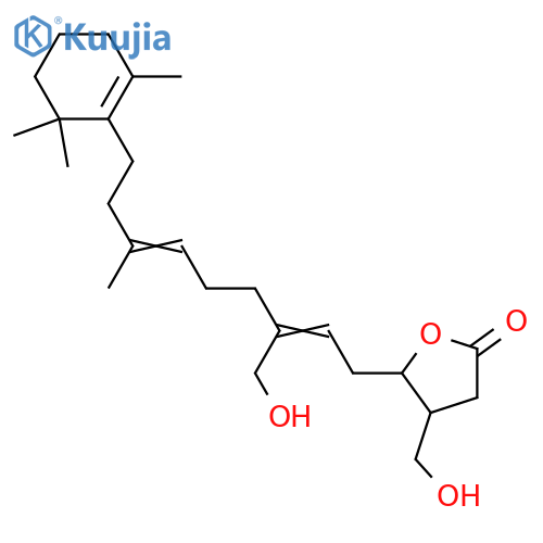 2(3H)-Furanone,dihydro-4-(hydroxymethyl)-5-[(2Z,6E)-3-(hydroxymethyl)-7-methyl-9-(2,6,6-trimethyl-1-cyclohexen-1-yl)-2,6-nonadien-1-yl]-,(4S,5R)- structure