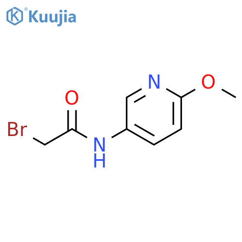 2-\u200bBromo-\u200bN-\u200b(6-\u200bmethoxy-\u200b3-\u200bpyridinyl)\u200b-acetamide structure