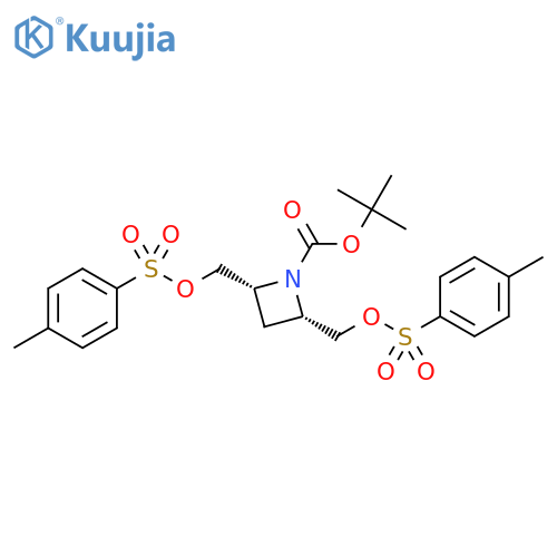 Tert-butyl cis-2,4-bis(p-tolylsulfonyloxymethyl)azetidine-1-carboxylate structure