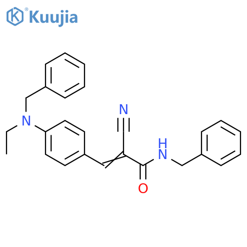 N-benzyl-3-{4-benzyl(ethyl)aminophenyl}-2-cyanoprop-2-enamide structure