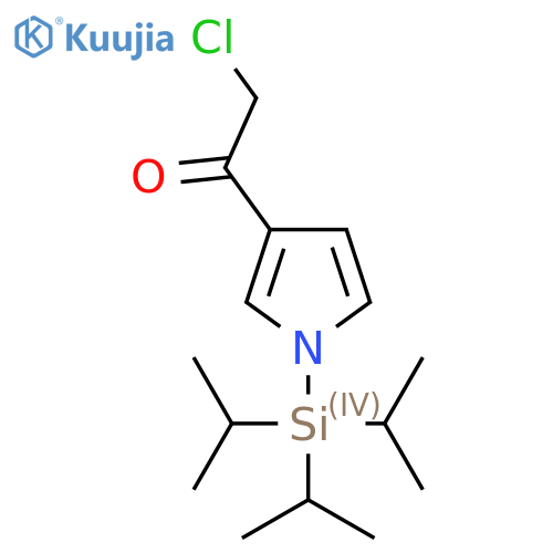 2-chloro-1-{1-tris(propan-2-yl)silyl-1H-pyrrol-3-yl}ethan-1-one structure