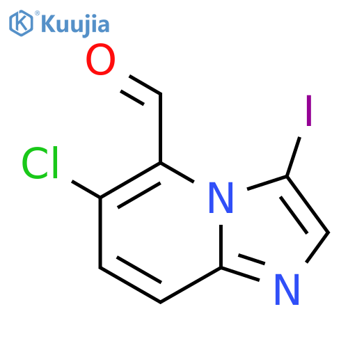 6-Chloro-3-iodoimidazo1,2-apyridine-5-carbaldehyde structure