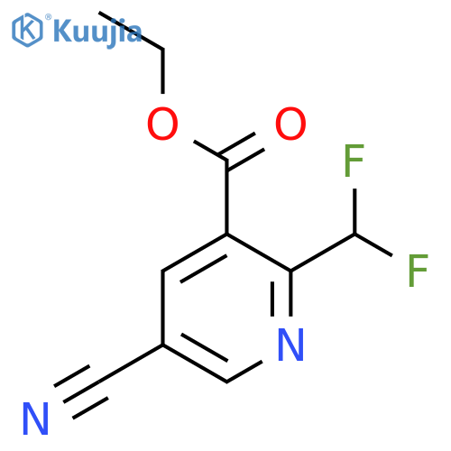 Ethyl 5-cyano-2-(difluoromethyl)nicotinate structure
