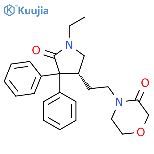 3-Morpholinone, 4-(2-((3R)-1-ethyl-5-oxo-4,4-diphenyl-3-pyrrolidinyl)ethyl)- structure