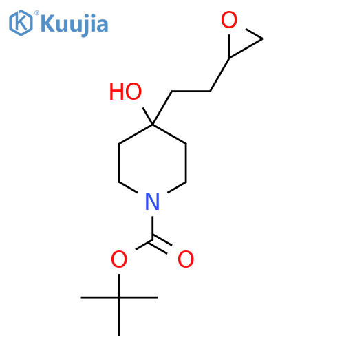 Tert-butyl 4-hydroxy-4-(2-(oxiran-2-yl)ethyl)piperidine-1-carboxylate structure