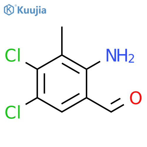 2-amino-4,5-dichloro-3-methylbenzaldehyde structure