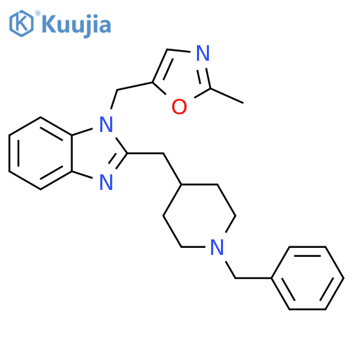 1H-Benzimidazole,1-[(2-methyl-5-oxazolyl)methyl]-2-[[1-(phenylmethyl)-4-piperidinyl]methyl]- structure