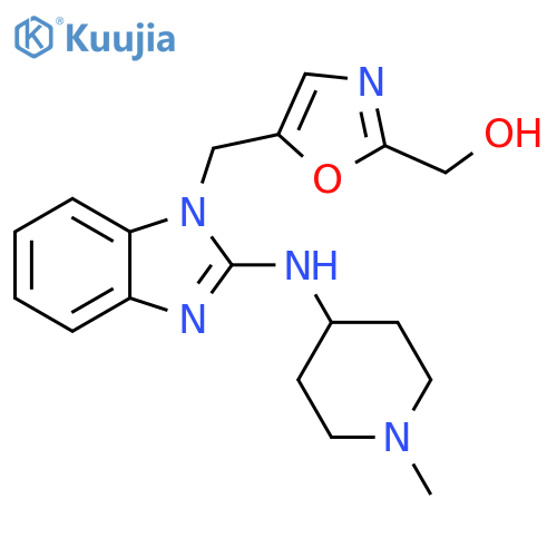 2-Oxazolemethanol,5-[[2-[(1-methyl-4-piperidinyl)amino]-1H-benzimidazol-1-yl]methyl]- structure