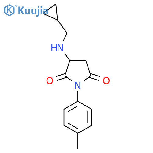 3-(Cyclopropylmethyl)amino-1-(4-methylphenyl)pyrrolidine-2,5-dione structure