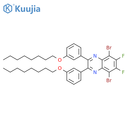 Quinoxaline, 5,8-dibromo-6,7-difluoro-2,3-bis[3-(octyloxy)phenyl]- structure