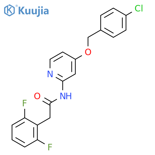 N-4-(4-Chlorophenyl)methoxy-2-pyridinyl-2,6-difluoro-benzeneacetamide structure
