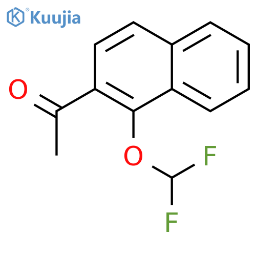1-1-(difluoromethoxy)naphthalen-2-ylethan-1-one structure