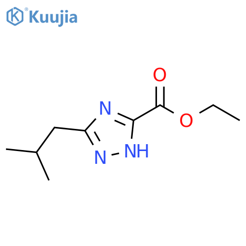 5-Isobutyl-2H-[1,2,4]triazole-3-carboxylic acid ethyl ester structure