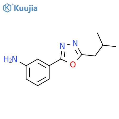 3-(5-Isobutyl-[1,3,4]oxadiazol-2-yl)-phenylamine structure