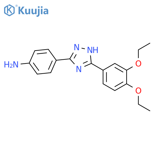 4-[5-(3,4-Diethoxy-phenyl)-1H-[1,2,4]triazol-3-yl]-phenylamine structure
