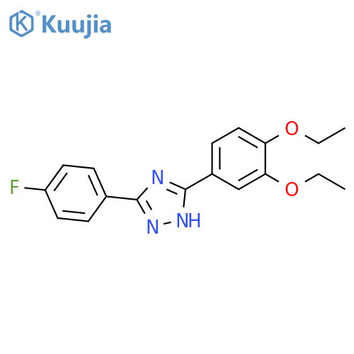 5-(3,4-Diethoxy-phenyl)-3-(4-fluoro-phenyl)-1H-[1,2,4]triazole structure