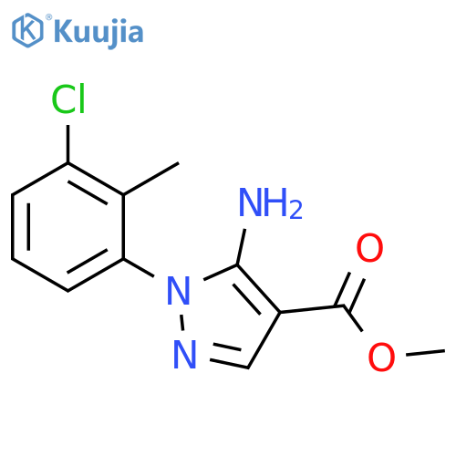 5-Amino-1-(3-chloro-2-methyl-phenyl)-1H-pyrazole-4-carboxylic acid methyl ester structure