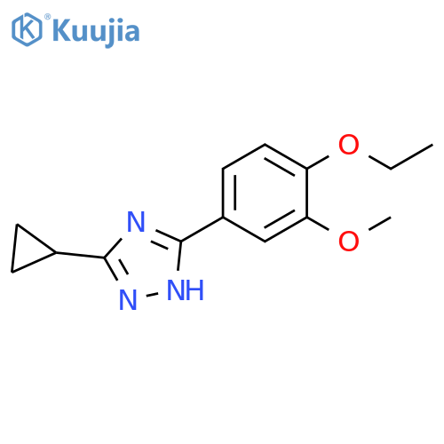 3-Cyclopropyl-5-(4-ethoxy-3-methoxy-phenyl)-1H-[1,2,4]triazole structure