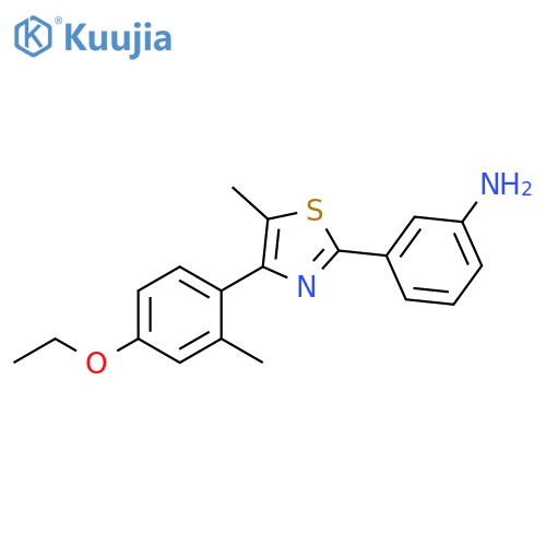 3-[4-(4-Ethoxy-2-methyl-phenyl)-5-methyl-thiazol-2-yl]-phenylamine structure
