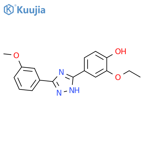 2-Ethoxy-4-[5-(3-methoxy-phenyl)-2H-[1,2,4]triazol-3-yl]-phenol structure