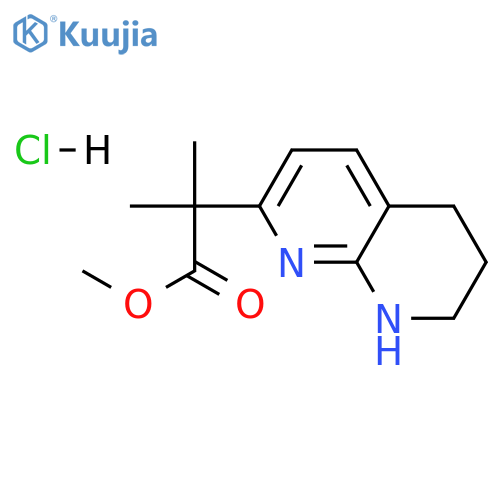 METHYL 2-METHYL-2-(5,6,7,8-TETRAHYDRO-1,8-NAPHTHYRIDIN-2-YL)PROPANOATE HCL structure