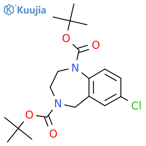 DI-Tert-butyl 7-chloro-2,3-dihydro-1H-benzo[E][1,4]diazepine-1,4(5H)-dicarboxylate structure