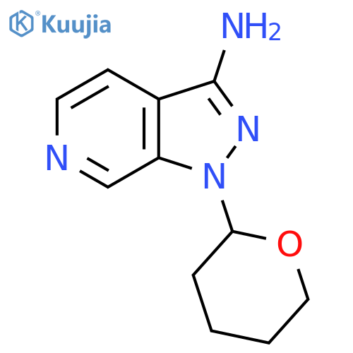 1-(tetrahydro-2H-pyran-2-yl)-1H-pyrazolo3,4-cpyridin-3-amine structure