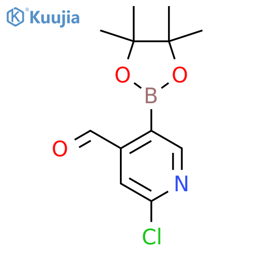 2-Chloro-4-formylpyridine-5-boronic acid pinacol ester structure