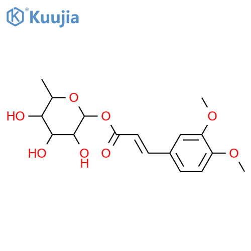 3-(3,4-Dihydroxyphenyl)-2-propenoic acid; (E)-form, Di-Me ether, α-L-rhamnopyranosyl ester structure