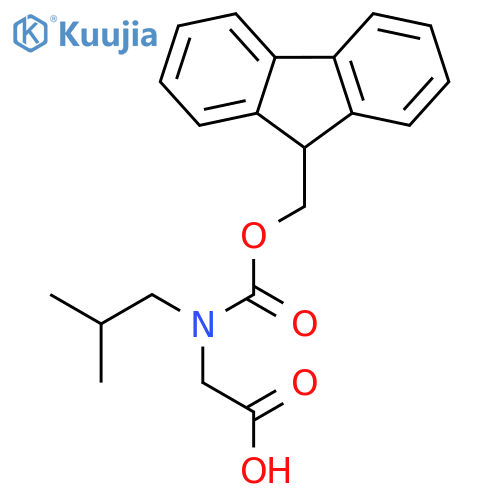 2-[9H-fluoren-9-ylmethoxycarbonyl(isobutyl)amino]acetic acid structure