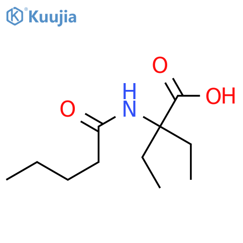 Butanoic acid,2-ethyl-2-[(1-oxopentyl)amino]- structure
