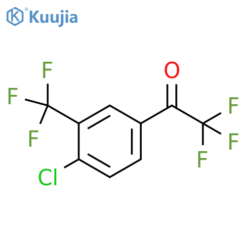 1-4-chloro-3-(trifluoromethyl)phenyl-2,2,2-trifluoroethan-1-one structure