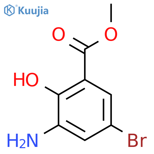 methyl 3-amino-5-bromo-2-hydroxybenzenecarboxylate structure
