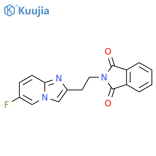 2-[2-(6-Fluoroimidazo[1,2-a]pyridin-2-yl)ethyl]-1H-isoindole-1,3(2H)-dione structure