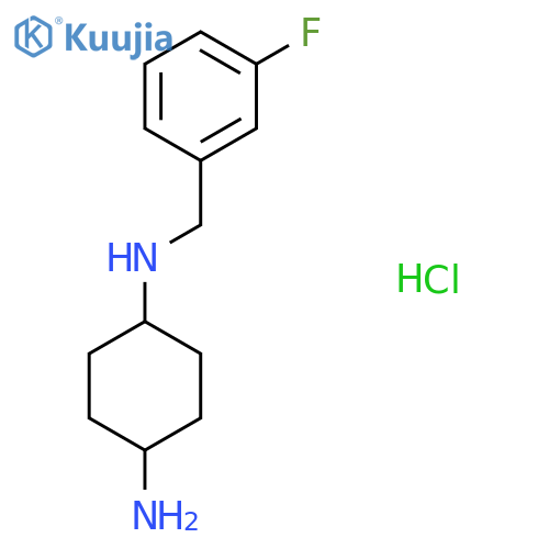 (1r,4r)-N1-(3-Fluorobenzyl)cyclohexane-1,4-diamine hydrochloride structure