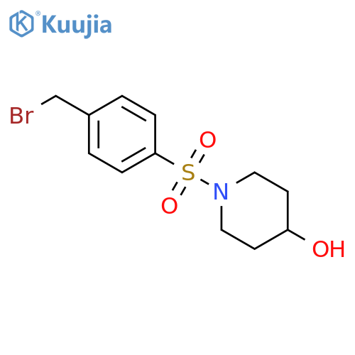 1-((4-(Bromomethyl)phenyl)sulfonyl)piperidin-4-ol structure