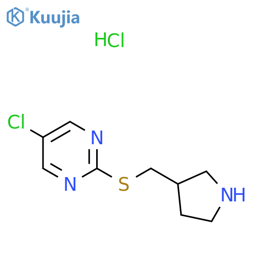5-Chloro-2-((pyrrolidin-3-ylmethyl)thio)pyrimidine hydrochloride structure