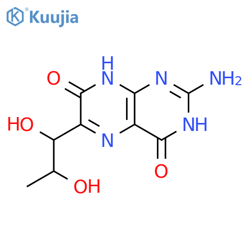 2-Amino-6-(1,2-dihydroxy-propyl)-3H,8H-pteridin-4,7-dion structure