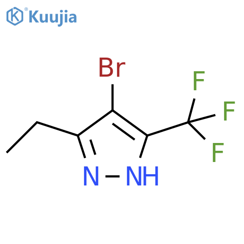 4-bromo-5-ethyl-3-(trifluoromethyl)-1H-Pyrazole structure