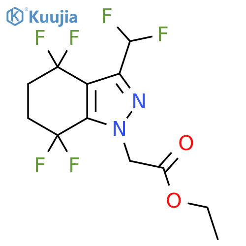 Ethyl 2-(3-(difluoromethyl)-4,4,7,7-tetrafluoro-4,5,6,7-tetrahydro-1H-indazol-1-yl)acetate structure