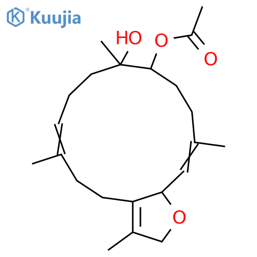 2,16-Epoxy-1(15),3,11-cembratriene-7,8-diol; (2S,3E,7ξ,8S,11E)-form, 7-Ac structure