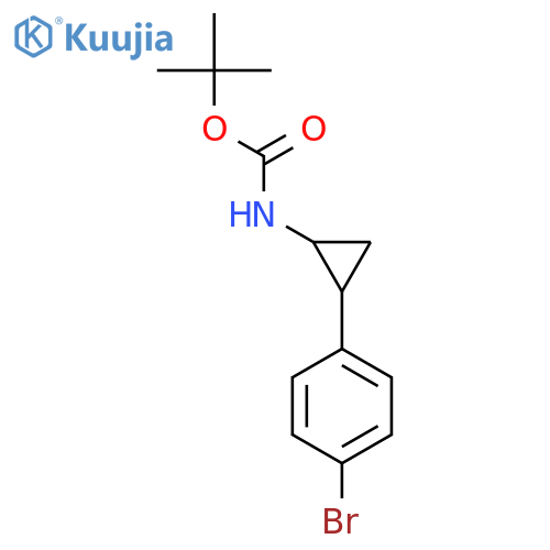 Tert-butyl N-[2-(4-bromophenyl)cyclopropyl]carbamate structure