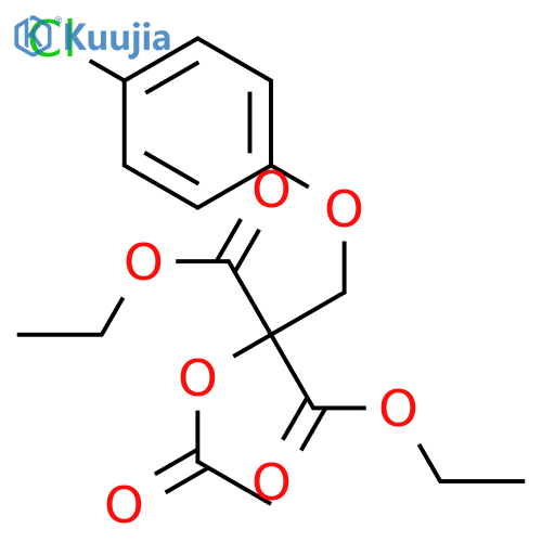 PROPANEDIOIC ACID, (ACETYLOXY)[(4-CHLOROPHENOXY)METHYL]-, DIETHYL ESTER structure
