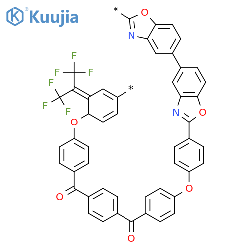 Poly[2,5-benzoxazolediyl[2,2,2-trifluoro-1-(trifluoromethyl)ethylidene]-5,2-benzoxazolediyl-1,4-phenyleneoxy-1,4-phenylenecarbonyl-1,4-phenylenecarbonyl-1,4-phenyleneoxy-1,4-phenylene] structure