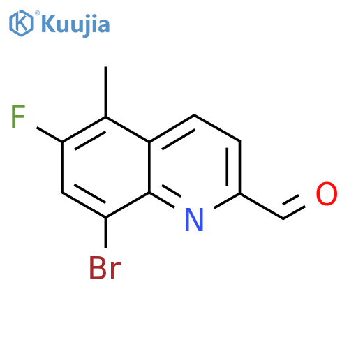 8-Bromo-6-fluoro-5-methylquinoline-2-carbaldehyde structure