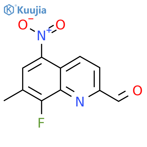 8-Fluoro-7-methyl-5-nitroquinoline-2-carbaldehyde structure