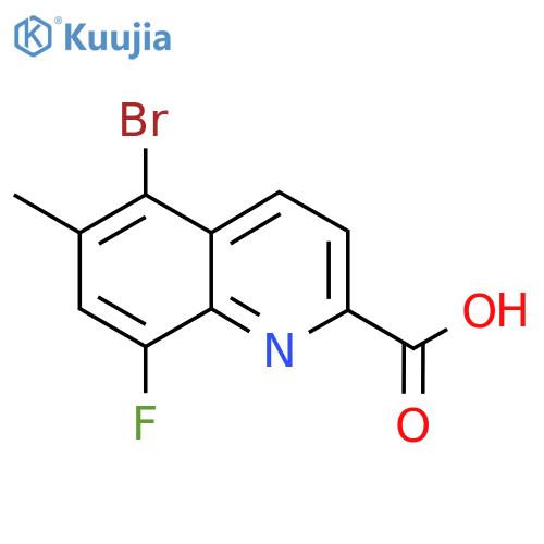 5-Bromo-8-fluoro-6-methylquinoline-2-carboxylic acid structure